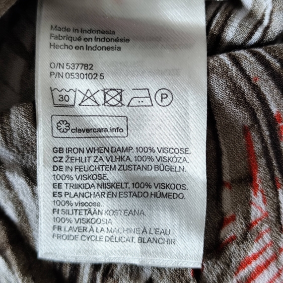 Tropical mintás rövid ujjú blúz