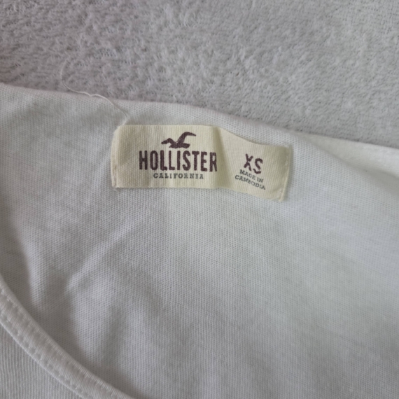 Hosszú ujjú fehér Hollister felső