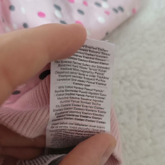 Rózsaszín pöttyös cipzáros gyerek pulóver