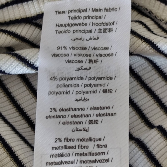 Csíkos rövid ujjú felső