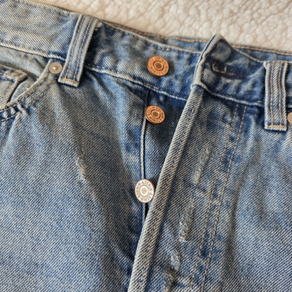 M (38) – Kék koptatott mini szoknya