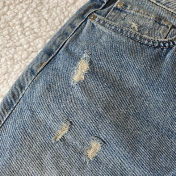 M (38) – Kék koptatott mini szoknya