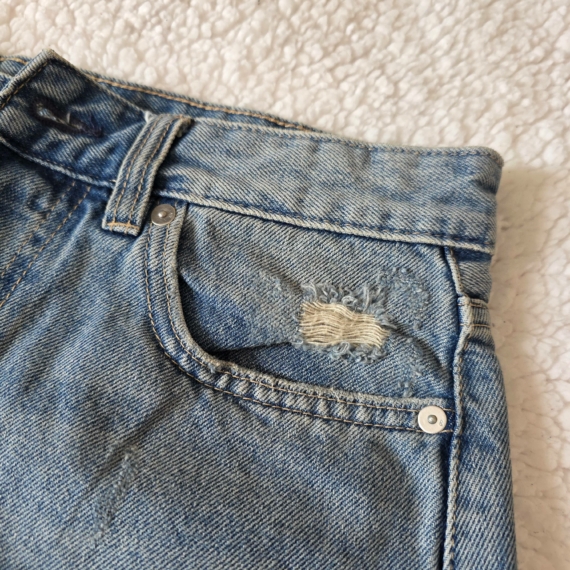 M (38) – Kék koptatott mini szoknya