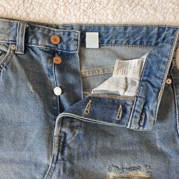 M (38) – Kék koptatott mini szoknya