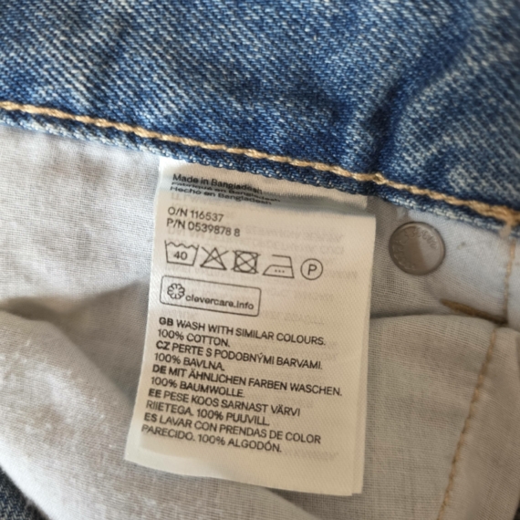 M (38) – Kék koptatott mini szoknya