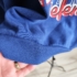 S – Kék sportos kapucnis pulóver