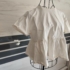 M (40) – Krém peplum felső