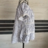 M/L (38/42) – Fehér csíkos rövid ujjú blúz