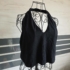 XL - Fekete croptop
